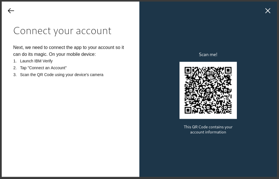 Enroll a new mobile device via QR Code registration